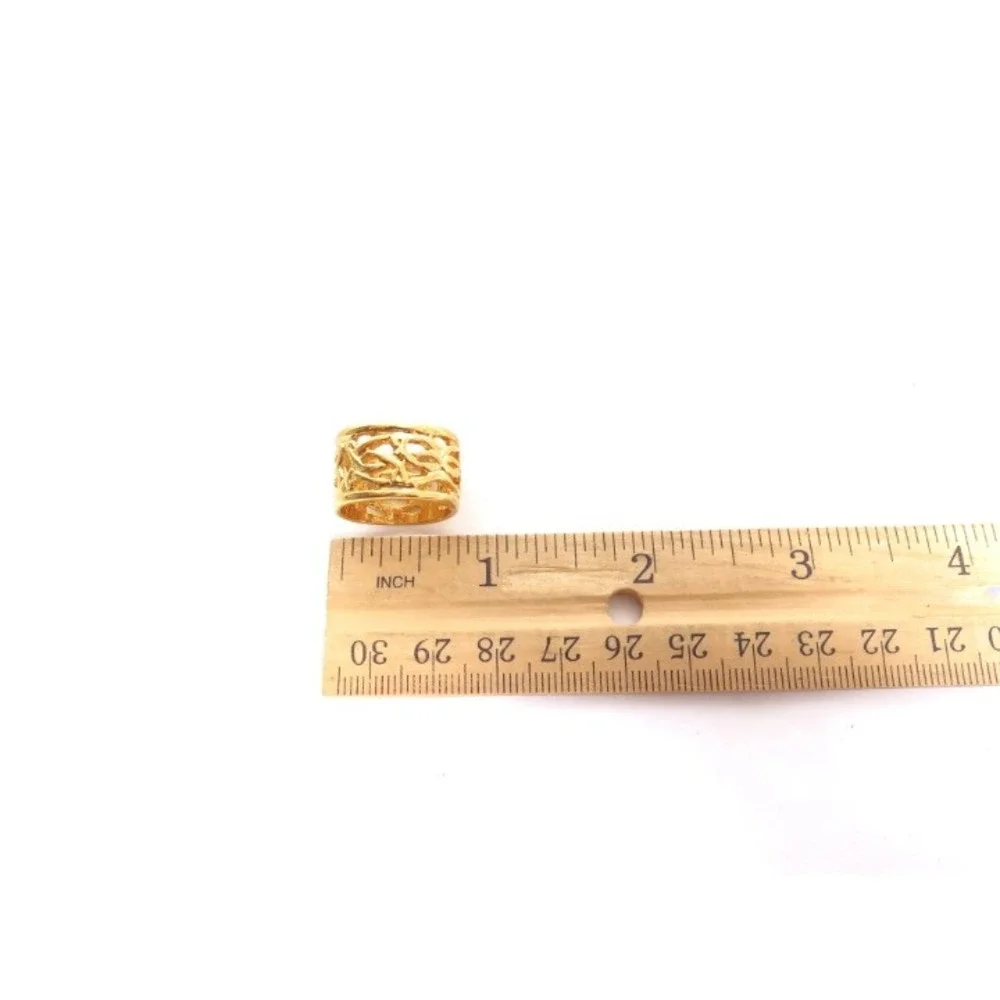 Gold Plated Wide‎ Filigree Style Ring